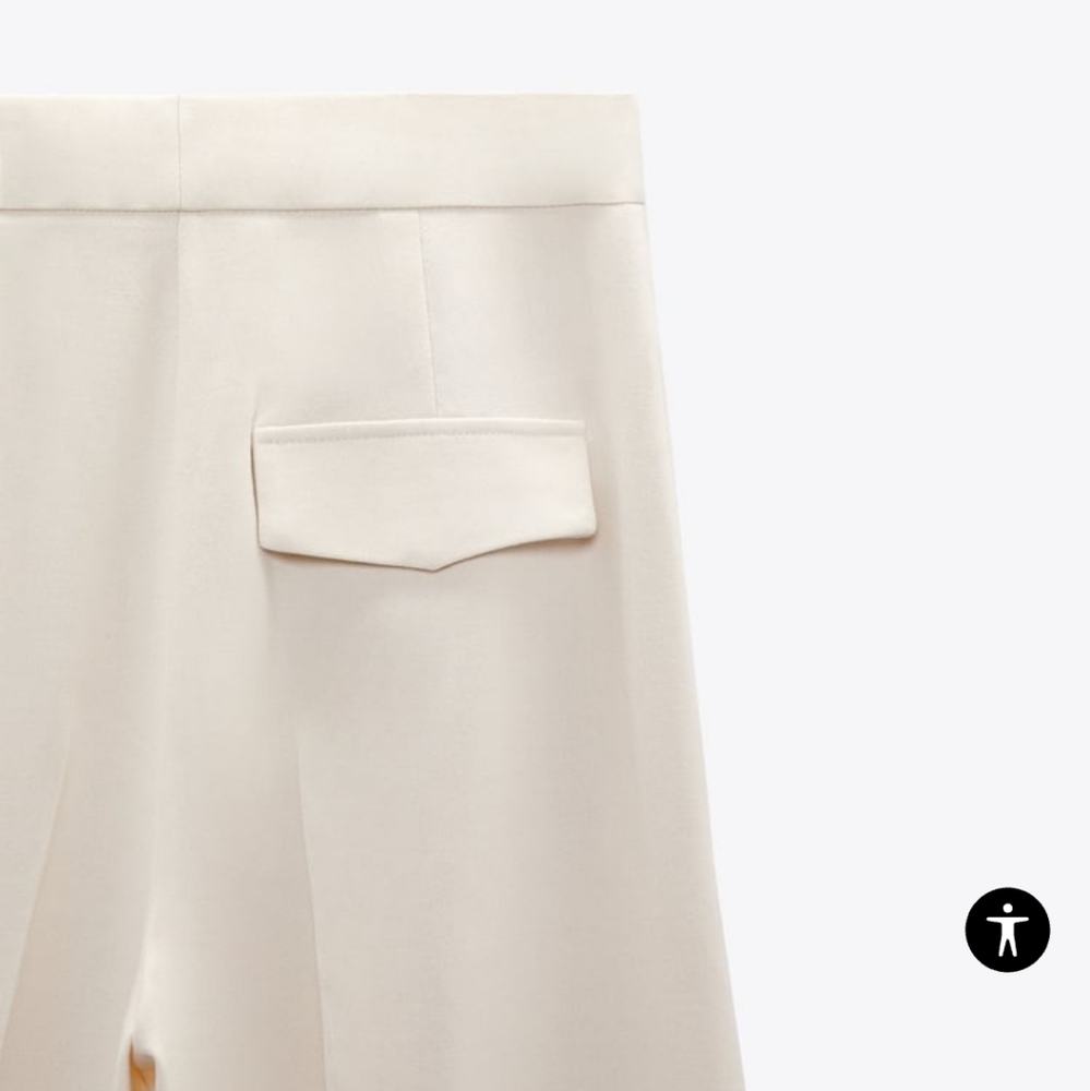 ZARA WIDE LEG MENSWEAR STYLE PANTS Size XS - Picture 12 of 12
